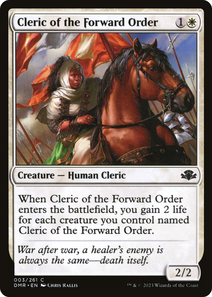 Cleric of the Forward Order [Dominaria Remastered] | Tables and Towers