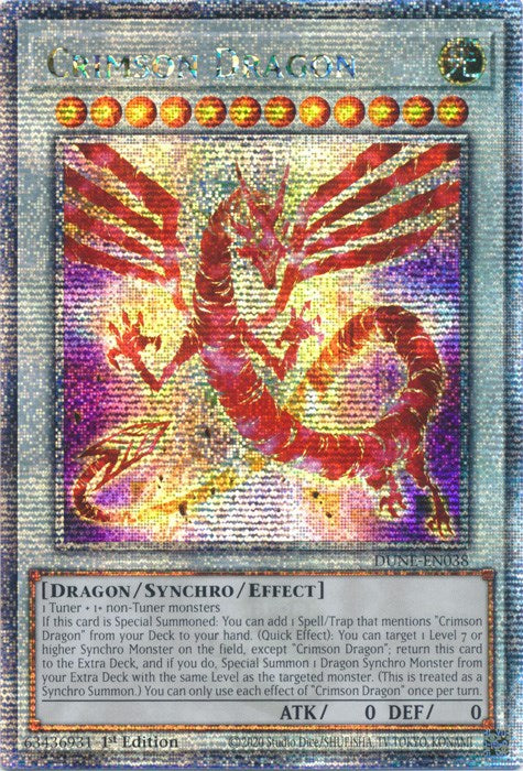 Crimson Dragon [DUNE-EN038] Quarter Century Secret Rare | Tables and Towers