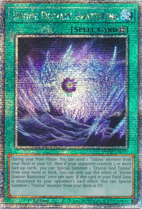 Divine Domain Baatistina [DUNE-EN090] Quarter Century Secret Rare | Tables and Towers