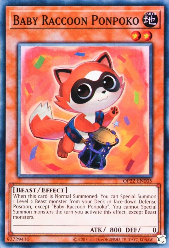 Baby Raccoon Ponpoko [OP22-EN005] Super Rare | Tables and Towers