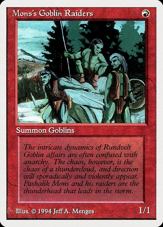 Mons's Goblin Raiders [Summer Magic / Edgar] | Tables and Towers