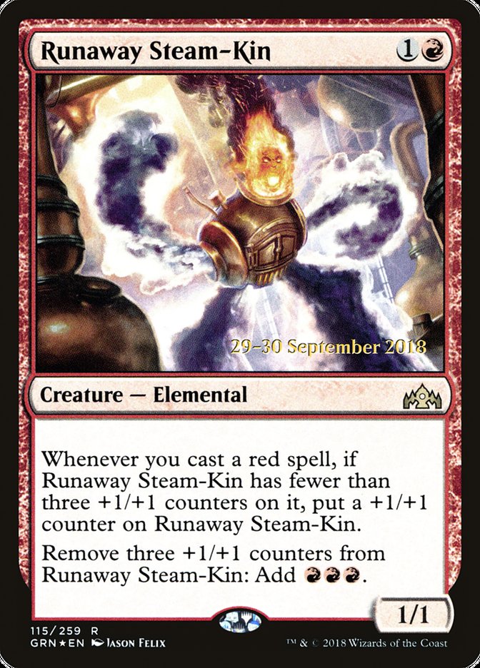 Runaway Steam-Kin [Guilds of Ravnica Prerelease Promos] | Tables and Towers