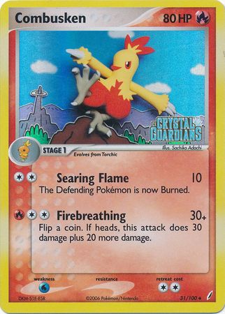 Combusken (31/100) (Stamped) [EX: Crystal Guardians] | Tables and Towers