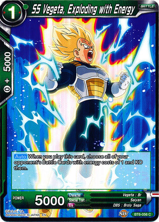 SS Vegeta, Exploding with Energy (BT6-056) [Destroyer Kings] | Tables and Towers