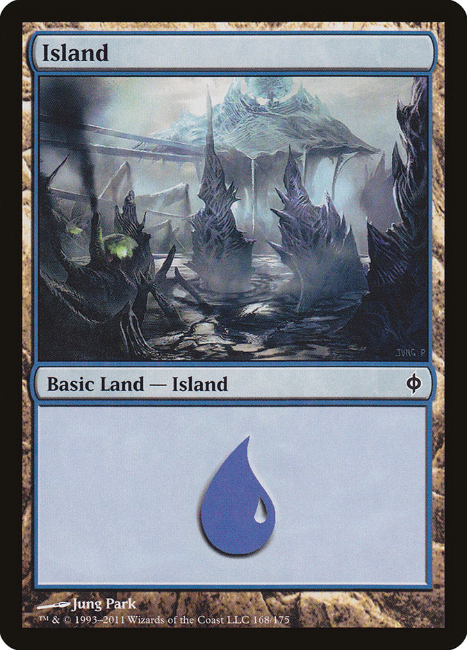 Island (168) [New Phyrexia] | Tables and Towers