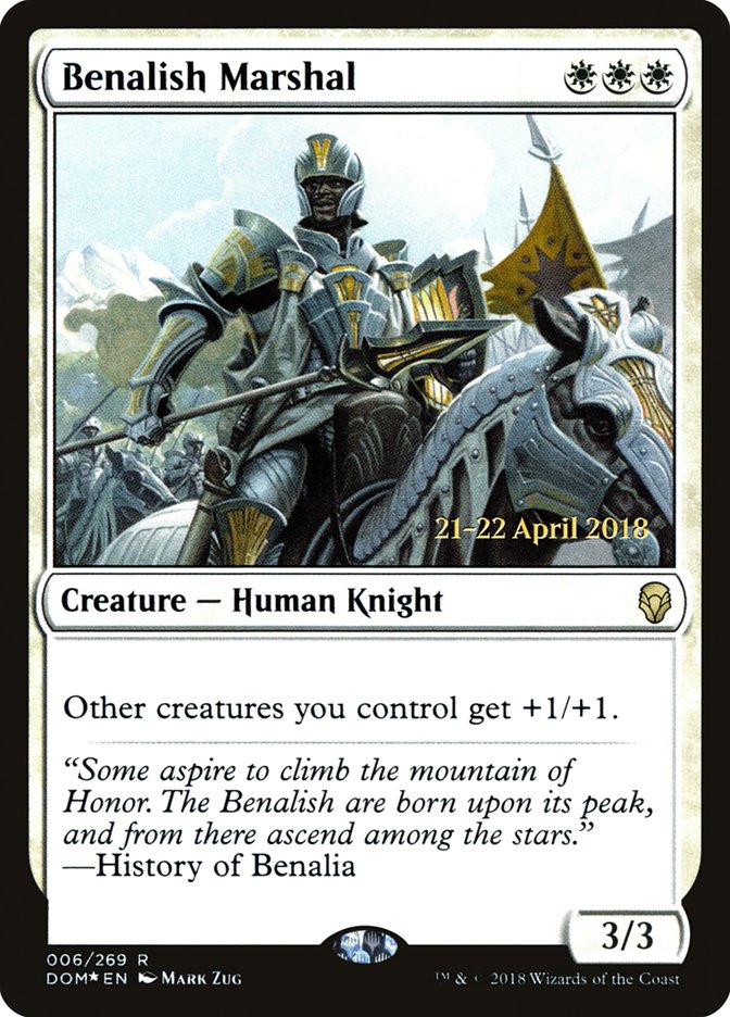 Benalish Marshal [Dominaria Prerelease Promos] | Tables and Towers