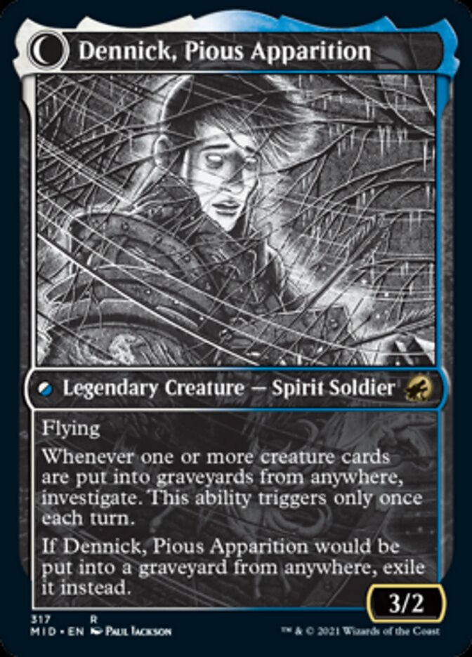 Dennick, Pious Apprentice // Dennick, Pious Apparition (Showcase Eternal Night) [Innistrad: Midnight Hunt] | Tables and Towers