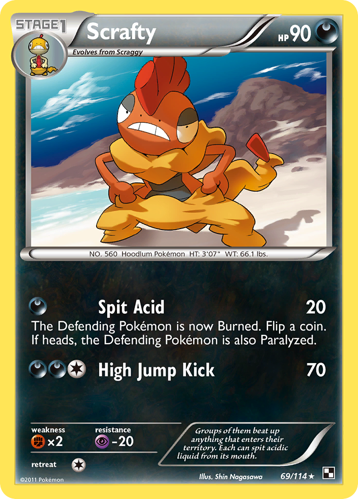 Scrafty (69/114) [Black & White: Base Set] | Tables and Towers