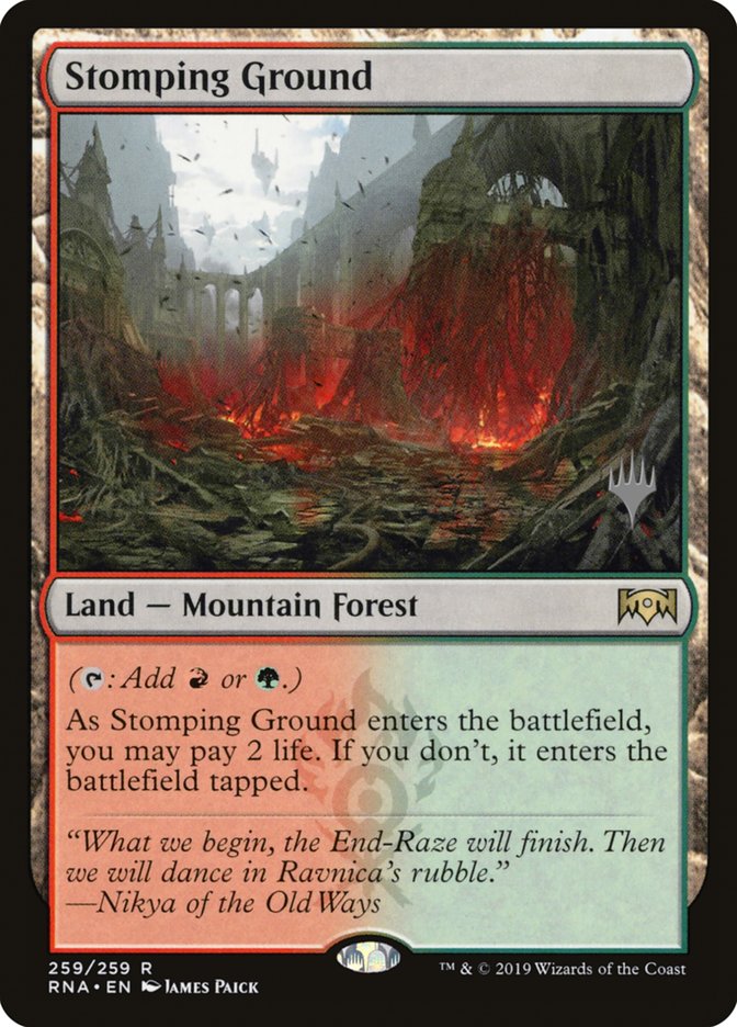 Stomping Ground (Promo Pack) [Ravnica Allegiance Promos] | Tables and Towers