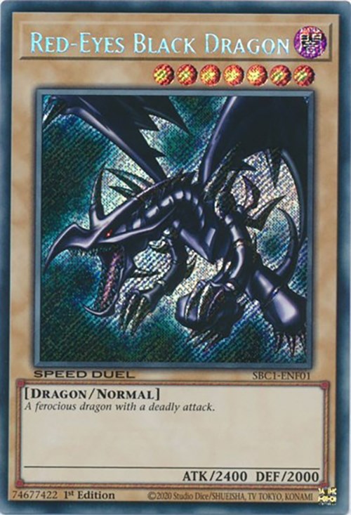 Red-Eyes Black Dragon [SBC1-ENF01] Secret Rare | Tables and Towers