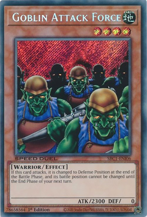 Goblin Attack Force [SBC1-ENI06] Secret Rare | Tables and Towers