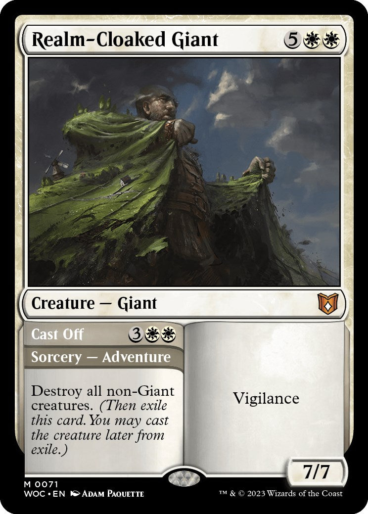 Realm-Cloaked Giant // Cast Off [Wilds of Eldraine Commander] | Tables and Towers