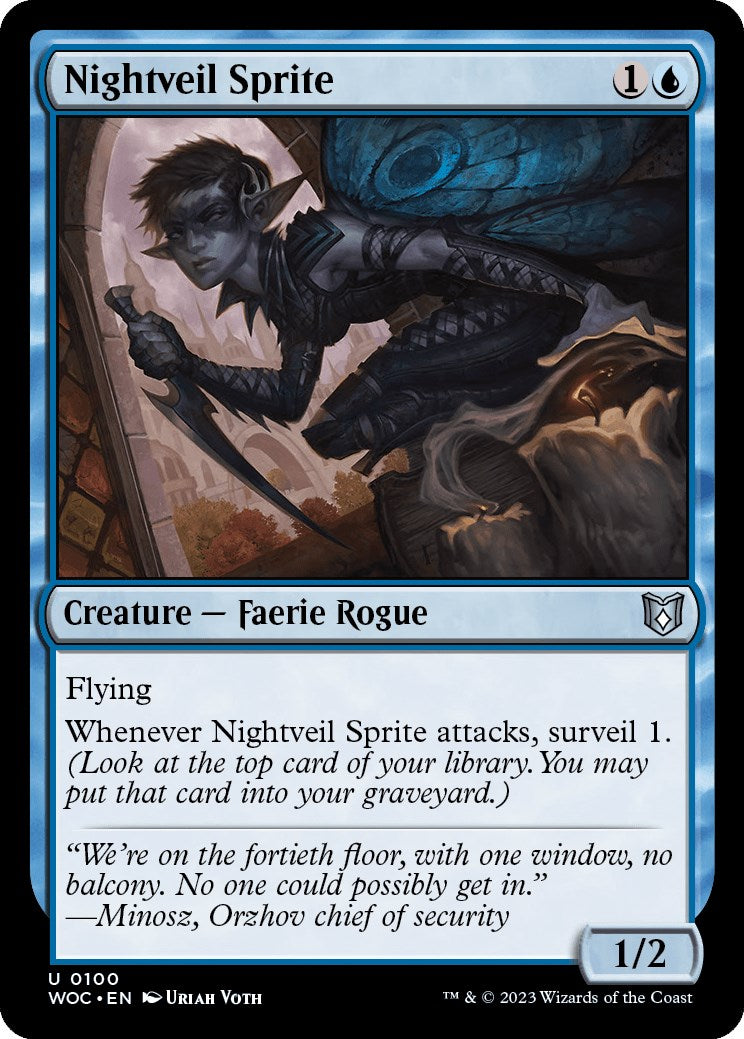 Nightveil Sprite [Wilds of Eldraine Commander] | Tables and Towers