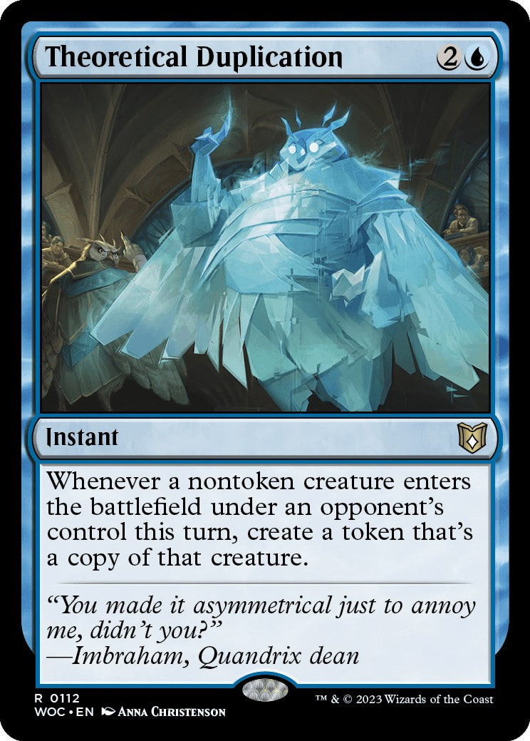 Theoretical Duplication [Wilds of Eldraine Commander] | Tables and Towers