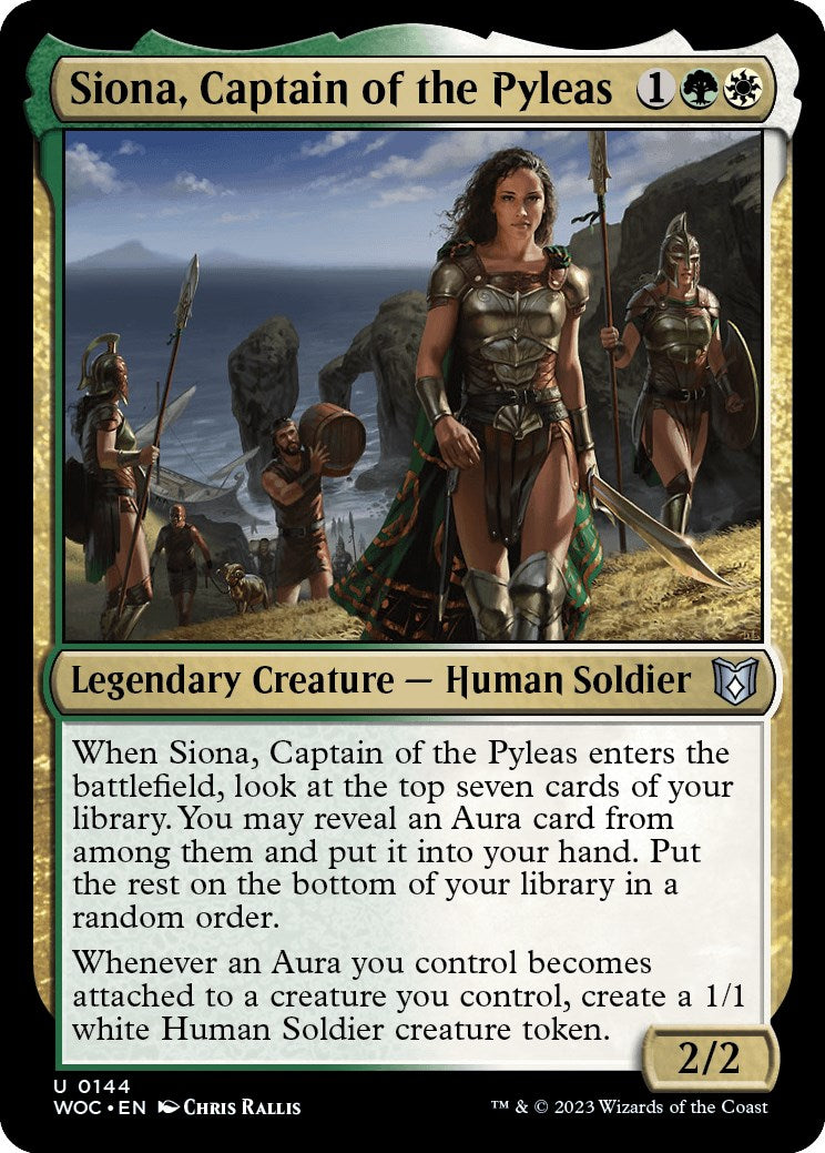 Siona, Captain of the Pyleas [Wilds of Eldraine Commander] | Tables and Towers