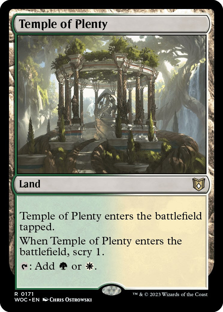 Temple of Plenty [Wilds of Eldraine Commander] | Tables and Towers