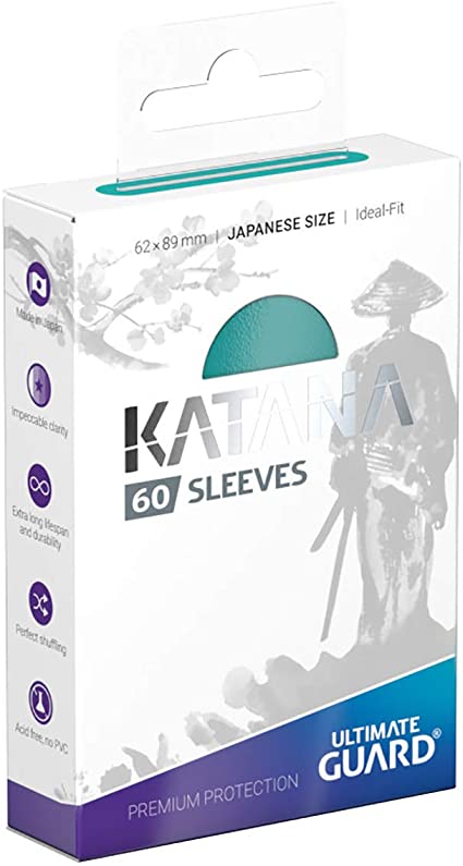 Ultimate Guard Katana Turquoise Sleeves 60 count Japanese Size | Tables and Towers