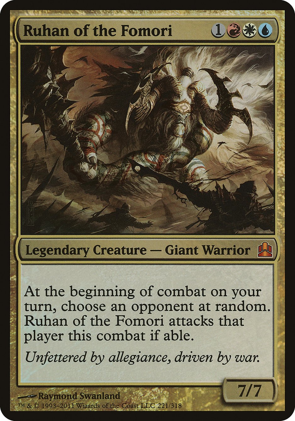 Ruhan of the Fomori (Oversized) [Commander 2011 Oversized] | Tables and Towers