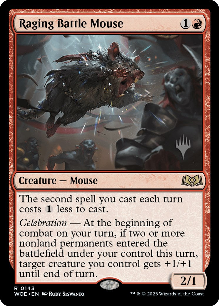 Raging Battle Mouse (Promo Pack) [Wilds of Eldraine Promos] | Tables and Towers