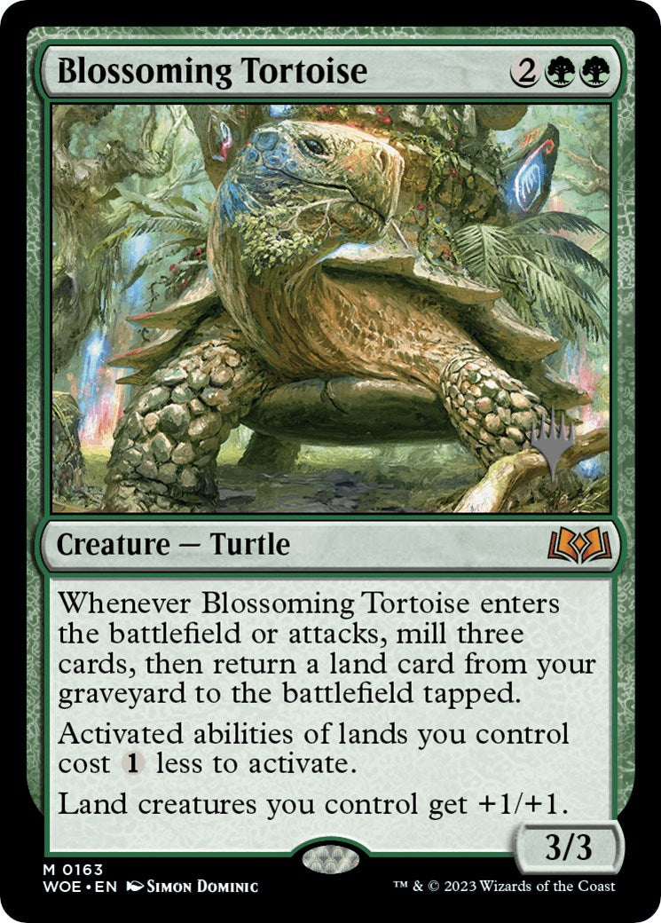 Blossoming Tortoise (Promo Pack) [Wilds of Eldraine Promos] | Tables and Towers