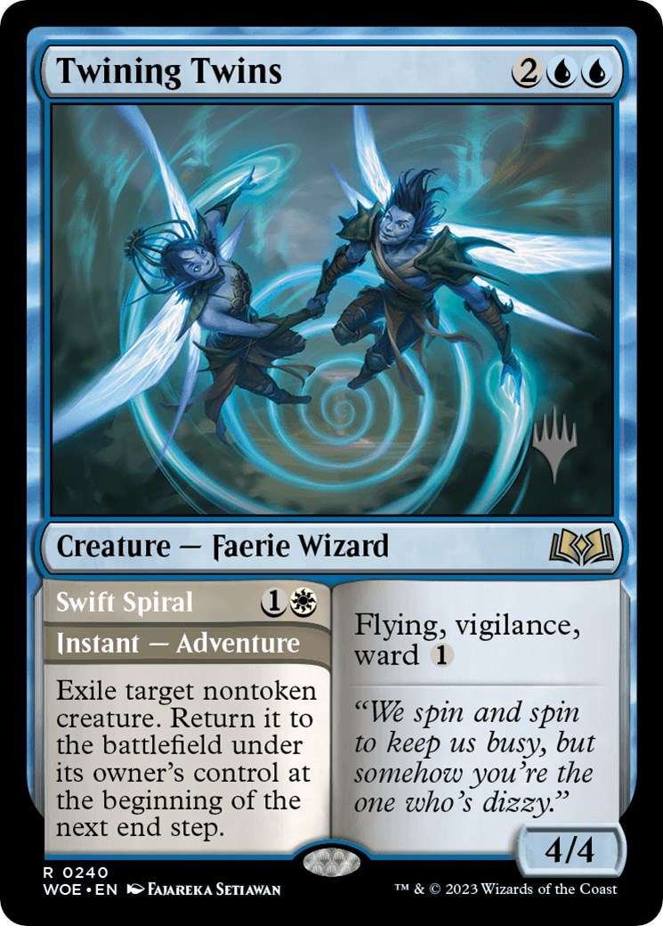 Twining Twins // Swift Spiral (Promo Pack) [Wilds of Eldraine Promos] | Tables and Towers