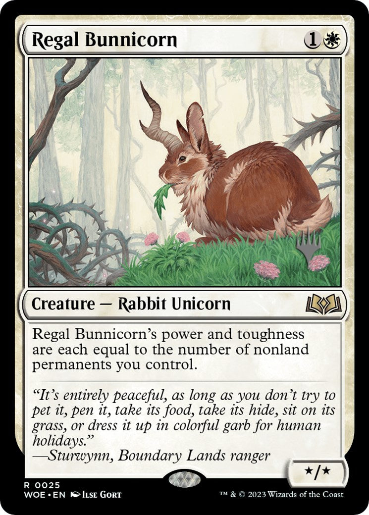 Regal Bunnicorn (Promo Pack) [Wilds of Eldraine Promos] | Tables and Towers