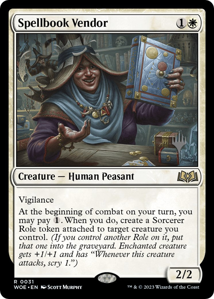 Spellbook Vendor (Promo Pack) [Wilds of Eldraine Promos] | Tables and Towers