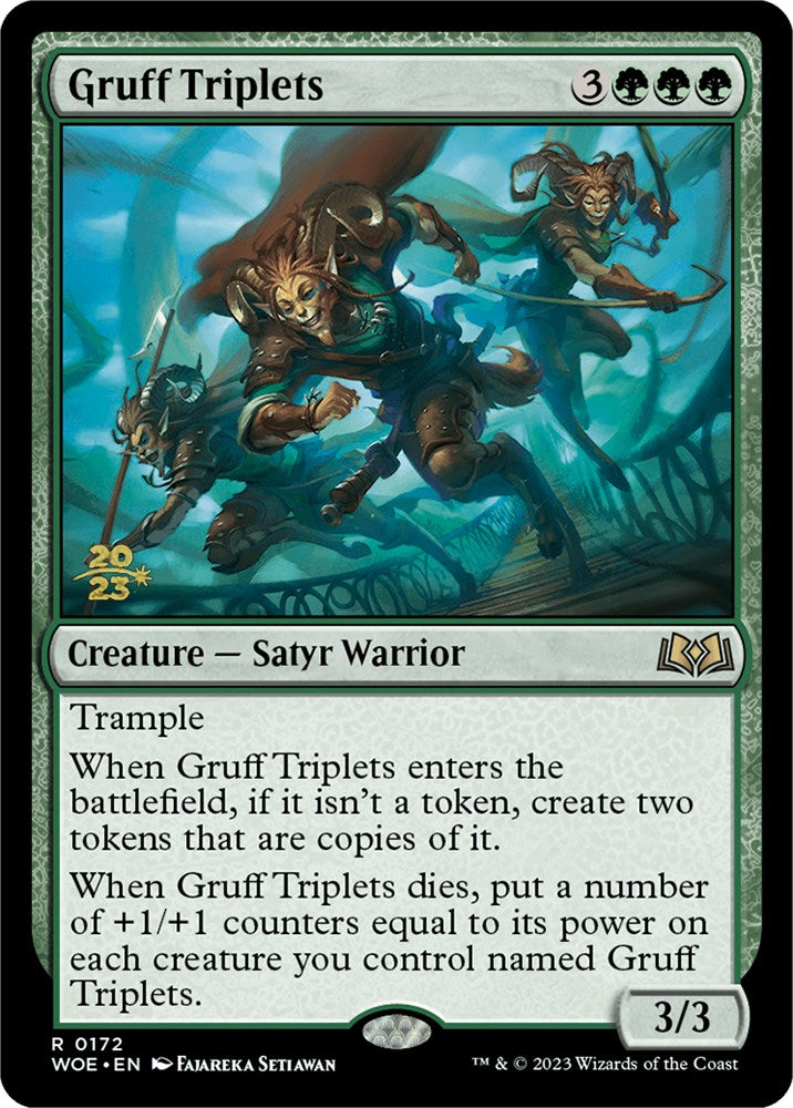 Gruff Triplets [Wilds of Eldraine Prerelease Promos] | Tables and Towers