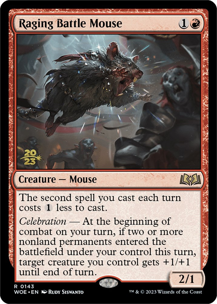 Raging Battle Mouse [Wilds of Eldraine Prerelease Promos] | Tables and Towers