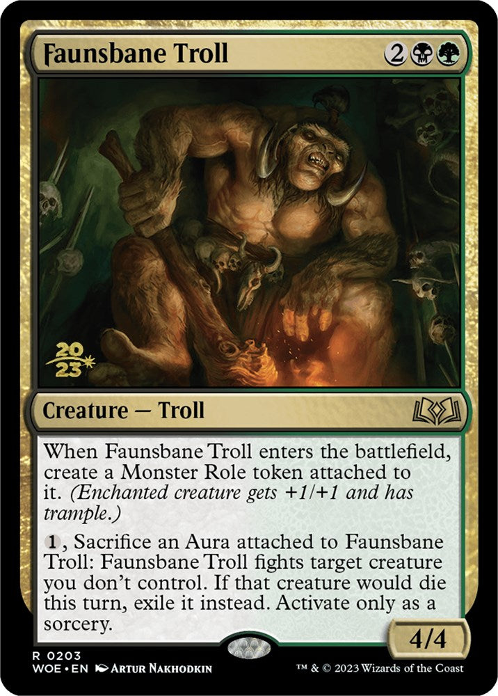 Faunsbane Troll [Wilds of Eldraine Prerelease Promos] | Tables and Towers