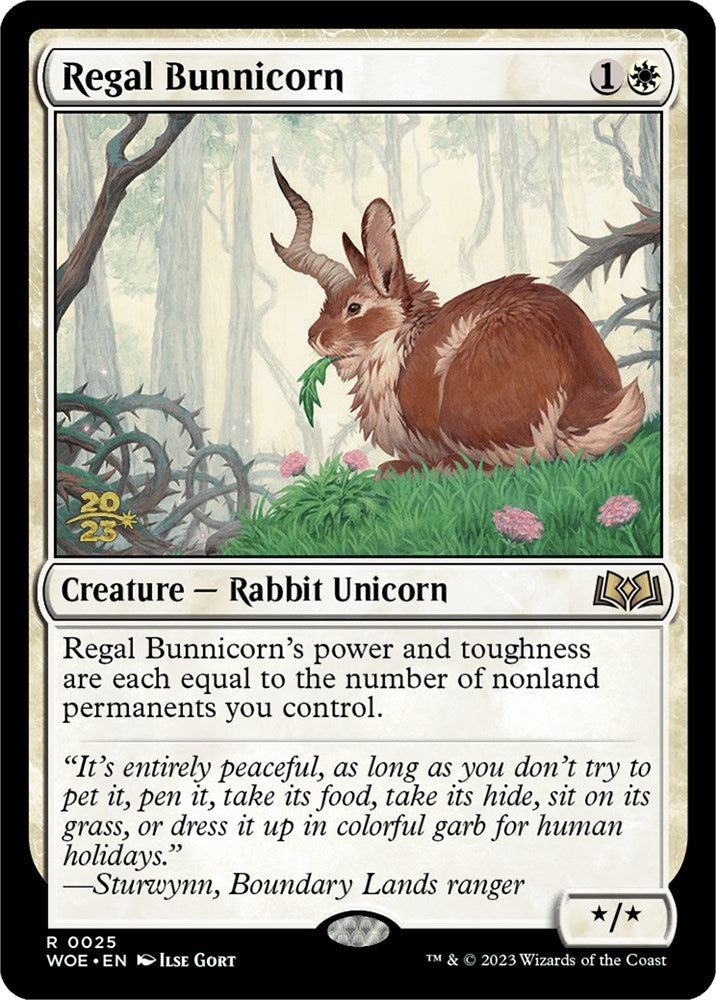 Regal Bunnicorn [Wilds of Eldraine Prerelease Promos] | Tables and Towers