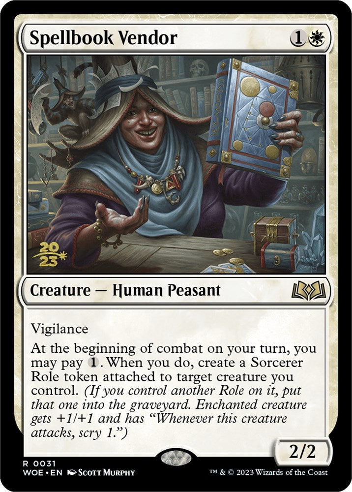 Spellbook Vendor [Wilds of Eldraine Prerelease Promos] | Tables and Towers