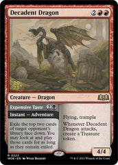 Decadent Dragon // Expensive Taste [Wilds of Eldraine Prerelease Promos] | Tables and Towers