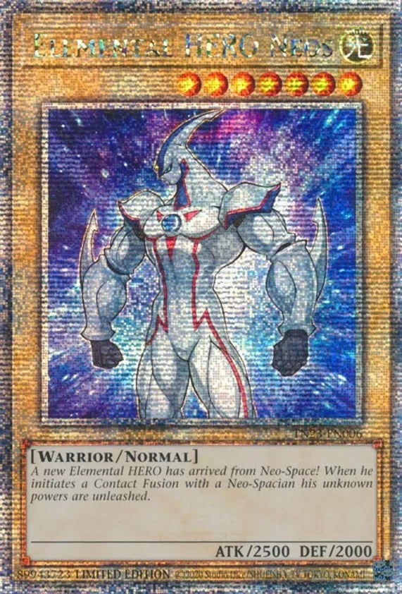 Elemental HERO Neos [TN23-EN006] Quarter Century Secret Rare | Tables and Towers