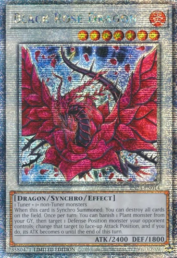 Black Rose Dragon [TN23-EN014] Quarter Century Secret Rare | Tables and Towers