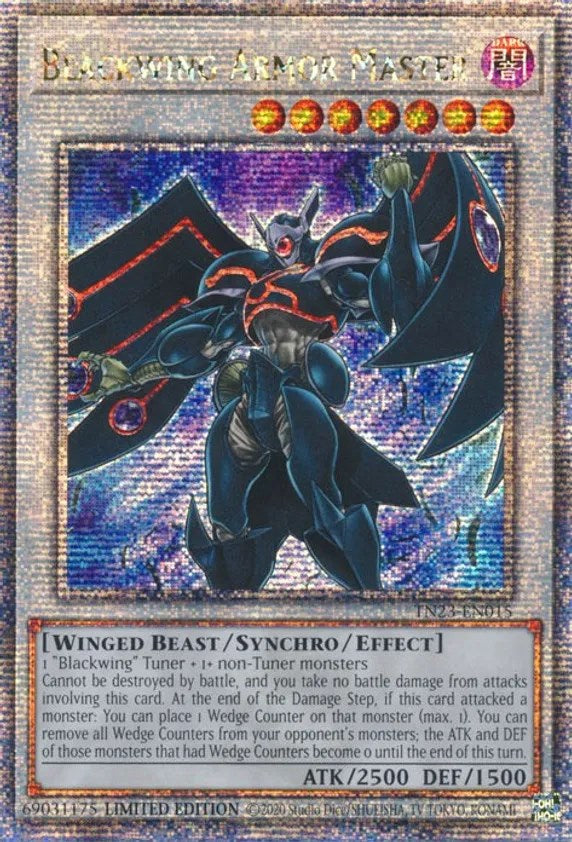 Blackwing Armor Master [TN23-EN015] Quarter Century Secret Rare | Tables and Towers