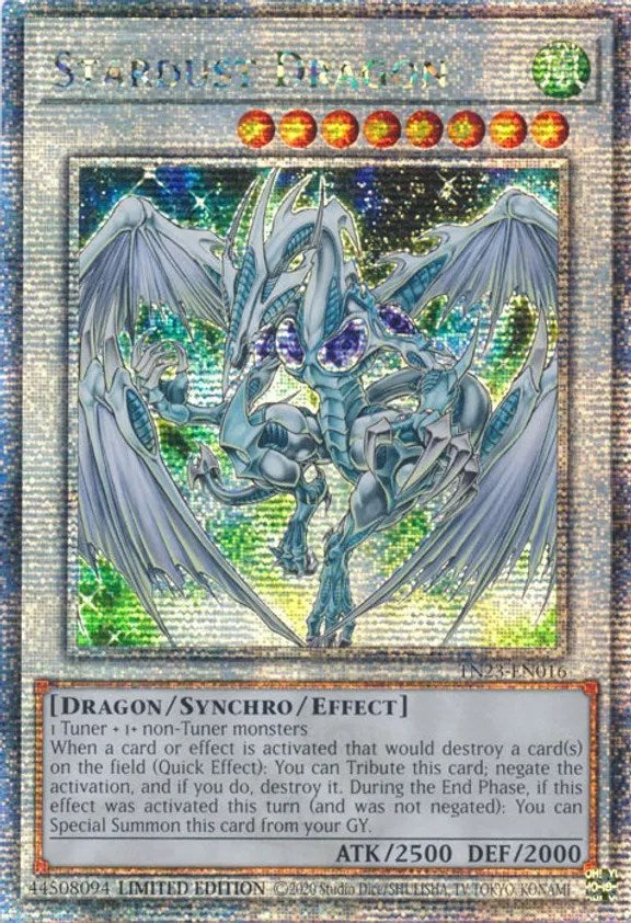 Stardust Dragon [TN23-EN016] Quarter Century Secret Rare | Tables and Towers