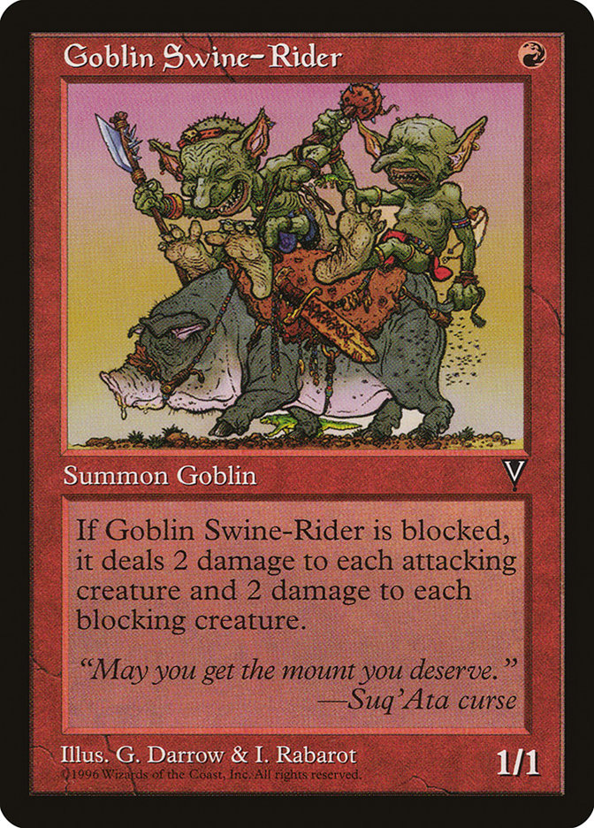 Goblin Swine-Rider [Visions] | Tables and Towers