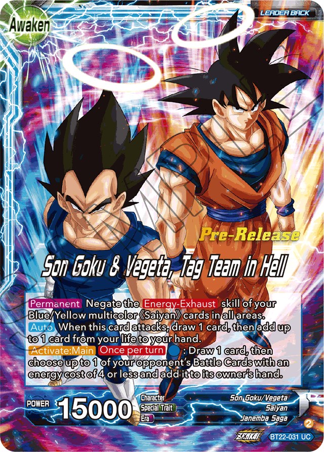 Son Goku // Son Goku & Vegeta, Tag Team in Hell (BT22-031) [Critical Blow Prerelease Promos] | Tables and Towers