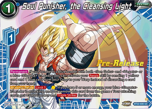 Soul Punisher, the Cleansing Light (BT22-035) [Critical Blow Prerelease Promos] | Tables and Towers