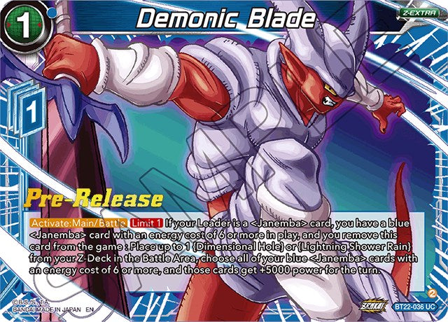 Demonic Blade (BT22-036) [Critical Blow Prerelease Promos] | Tables and Towers