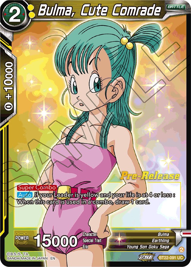 Bulma, Cute Comrade (BT22-091) [Critical Blow Prerelease Promos] | Tables and Towers