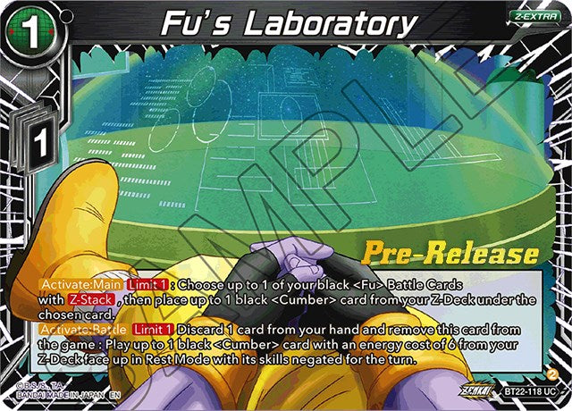 Fu's Laboratory (BT22-118) [Critical Blow Prerelease Promos] | Tables and Towers