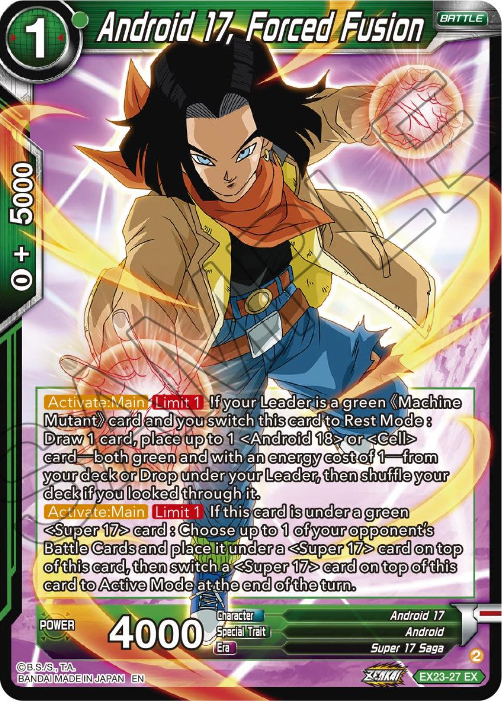 Android 17, Forced Fusion (EX23-27) [Ultimate Deck 2023] | Tables and Towers