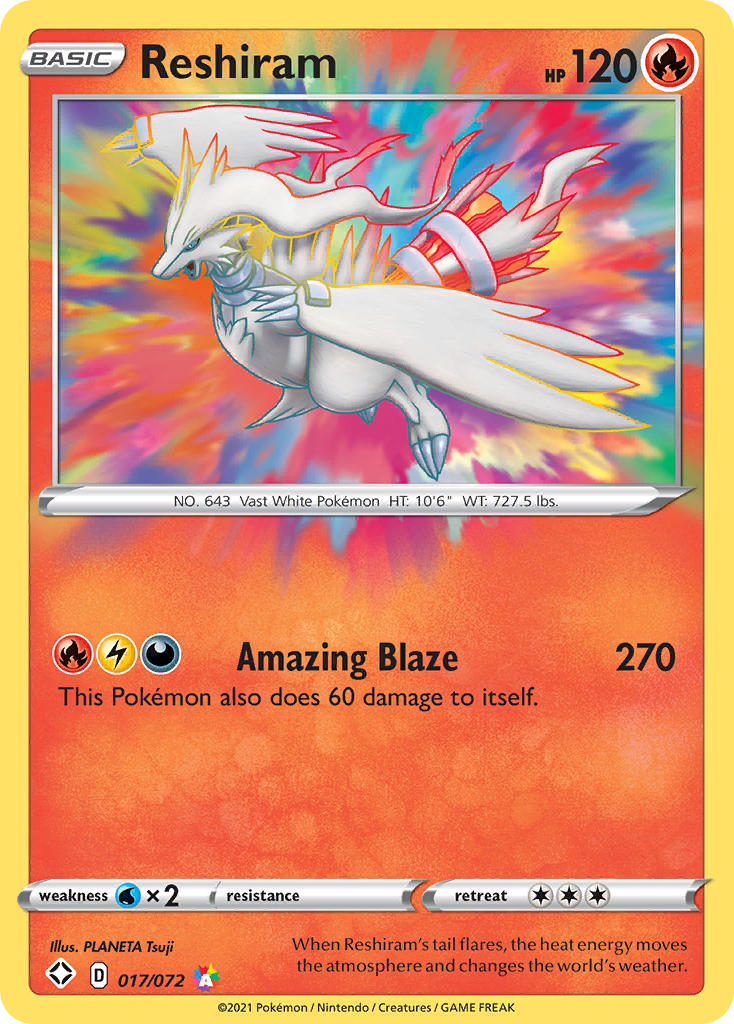 Reshiram (017/072) [Sword & Shield: Shining Fates] | Tables and Towers