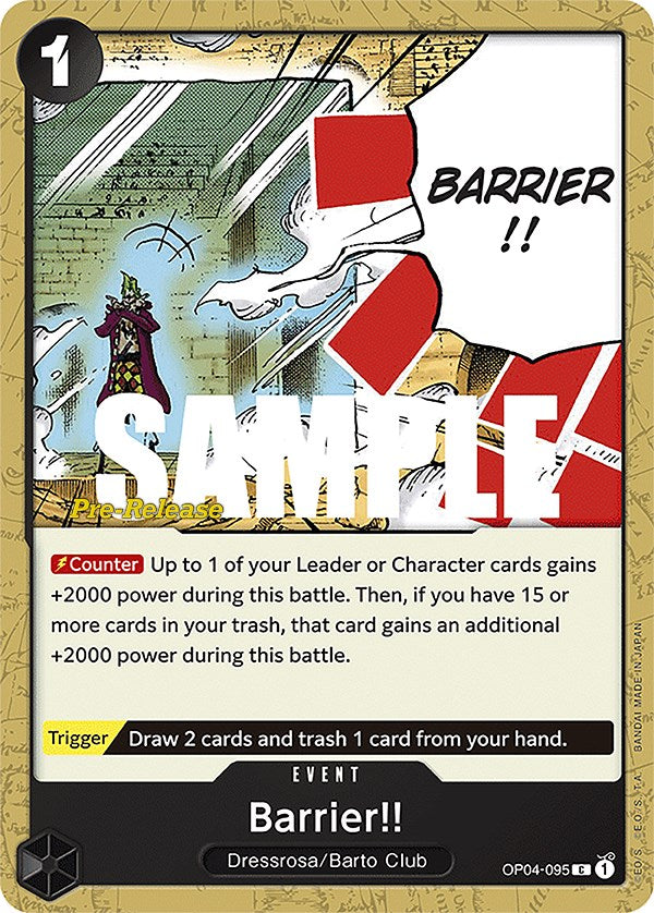 Barrier!! [Kingdoms of Intrigue Pre-Release Cards] | Tables and Towers