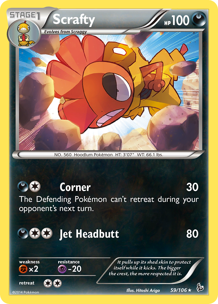 Scrafty (59/106) [XY: Flashfire] | Tables and Towers