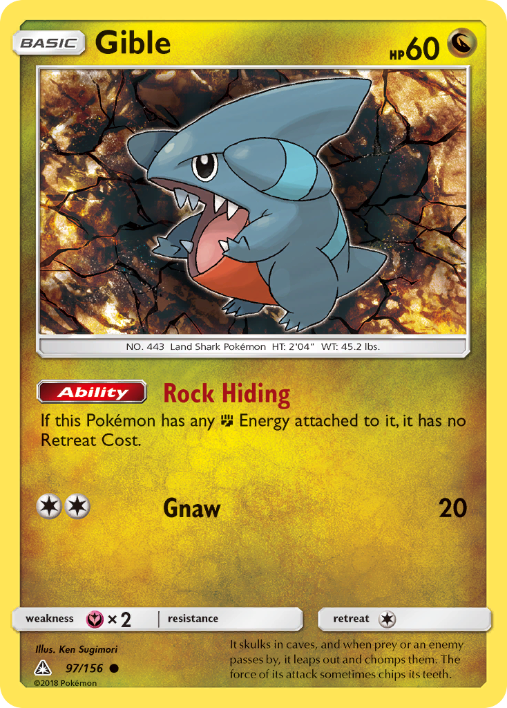 Gible (97/156) [Sun & Moon: Ultra Prism] | Tables and Towers