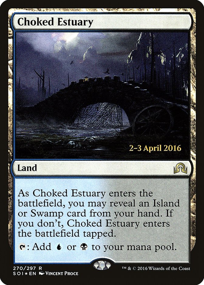 Choked Estuary [Shadows over Innistrad Prerelease Promos] | Tables and Towers