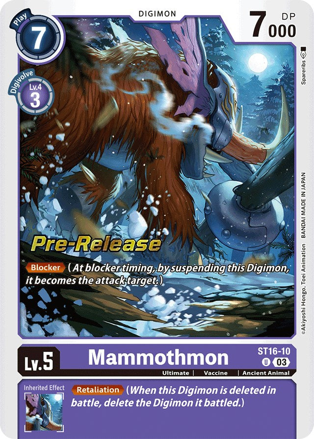 Mammothmon [ST16-10] [Starter Deck: Wolf of Friendship Pre-Release Cards] | Tables and Towers